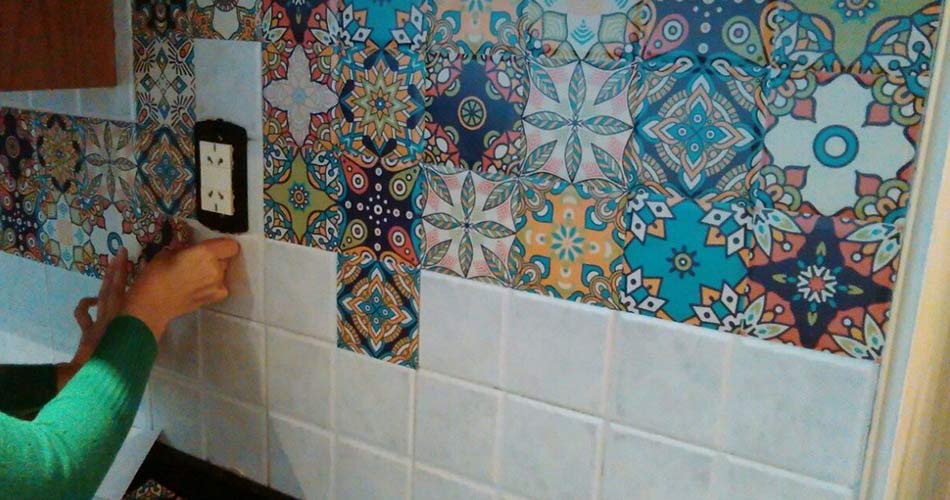 azulejos con vinilos decorativos cocina